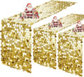 VHH Sequin Table Runner 12 x 108 inches Gold Table Runner, Glitter Runner for Party Wedding Birthday, Party Spring Easter Rustic, Birthday Supplies Decorations (3 Pack). by VHH