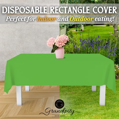 Grandipity Plastic Table Cloth Disposable 12 Pack 54” x 108” Rectangle - Image 6