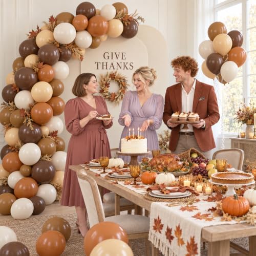 Brown Balloons, 50 Pcs Coffee Brown for Neutral Fall Thanksgiving Cowboy - Image 5