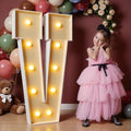 imprsv 4FT Marquee Letters, Large Light Up Letters V Sign for Party Decor by Letsmakeitimpressive