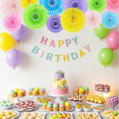 BEISHIDA Honeycomb Round Paper Fans Macaron Hanging Party Decoration - Image 5