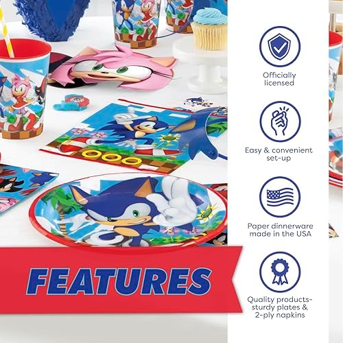 Sonic Birthday Party Decorations, Serves 16 Guests - Image 3