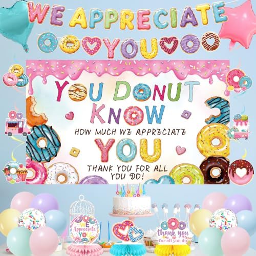 Vlipoeasn You Donut Know How Much We Appreciate You Party Decorations - Image 3