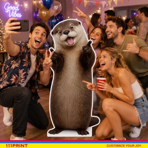 Funny Otter Life Size Cardboard Cutout Standee, 2FT - Image 4