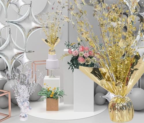 6 Pack Metallic Foil Spray Centerpiece Stars for Wedding, Birthday, Anniversary, Christmas Table Decor, Holiday Festival Baby Shower Graduation Mantle Party Decorations (Light Gold) - Image 6