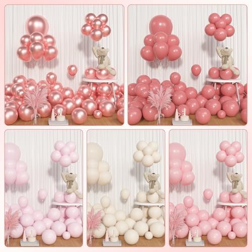 Amandir 153pcs Dusty Pink Balloon Garland Arch Kit Different Sizes ﻿ - Image 5