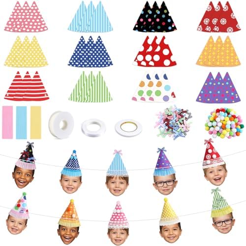 192 Pcs DIY Face Banner Kit Fun to One Birthday Decoration by Unknown