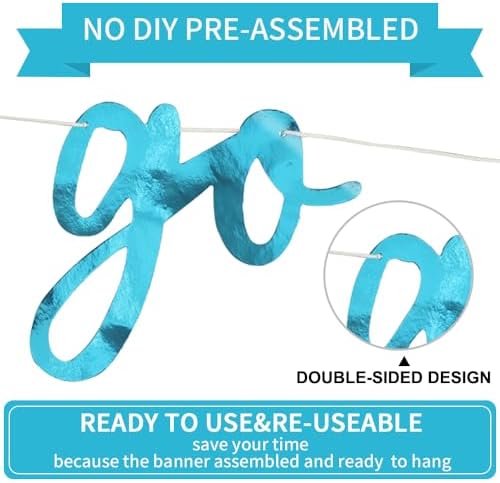 BEISHIDA Double-sided Lake Blue Go Shawty It's Your Birthday Banner Decor - Image 3