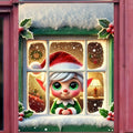 BlissYard Elf Christmas Window Door Banner Cover 31x47 Fabric by BlissYard