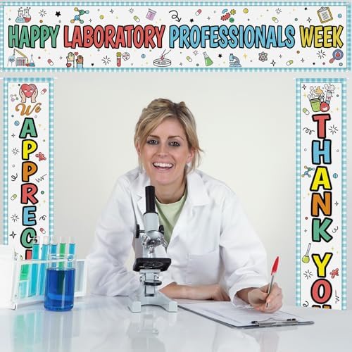Smoothnovelty 3 Pcs Multicolor Laboratory Professionals Week Banner - Image 5