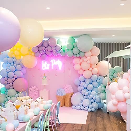 PartyWoo Pastel Rainbow Balloons 50pcs Latex Helium Balloons 12 Inch - Image 6