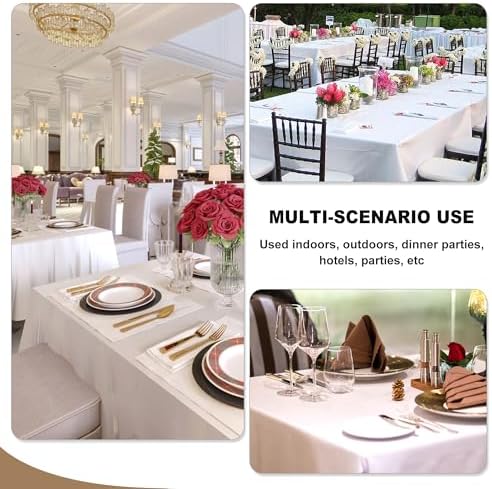 Fitable 6 Pack Ivory Tablecloths 70x120 Inch for 6-8 Ft Rectangle Tables - Image 5