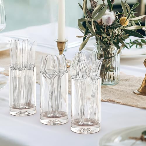 Dealusy 360 Count Extra Heavy Duty Clear Plastic Forks Disposable - Image 7