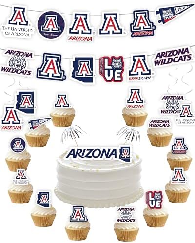 University Arizona Decorations Party Supplies Graduation Wildcats 42 Pc by PartyKandyDecorGifts