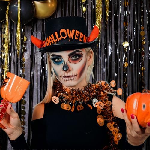 10 Pack Foil Curtain Backdrop Black Metallic Tinsel Foil Fringe Curtains Photo Booth Props for Birthday Wedding Engagement Baby Shower Bachelorette Christmas Holiday Celebration Party - Image 4