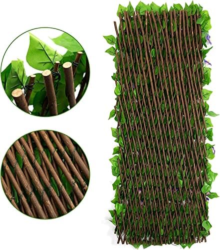 DOEWORKS Expandable Faux Ivy Trellis Fence, Patio Privacy Screen, 2 Pack - Image 4