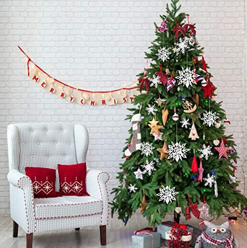 24PCS Hanging Snowflake Decorations Winter Wonderland Party Supplies - Image 6