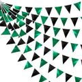 Black Green Party Decorations Metallic Fabric Triangle Pennant Banner Flag Bunting Garland for Video Game Soccer Birthday Graduations Wedding Bachelorette Halloween Outdoor Holiday Party Supplies by pinkblume