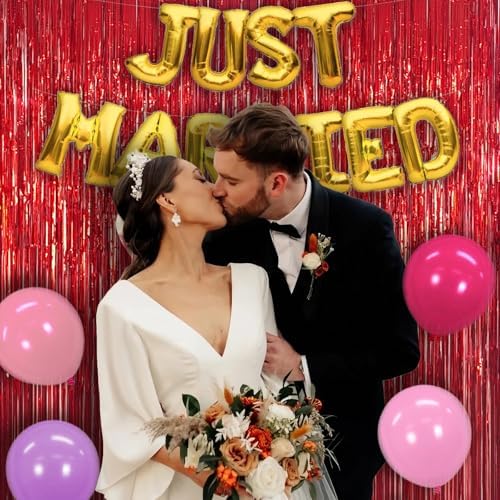 3 Pack 3.28ft x 6.56ft Red Metallic Tinsel Foil Fringe Curtains, Photo Booth Backdrop Party Decorations for Birthday Wedding Baby Shower Graduation Valentines Day New Years - Image 4