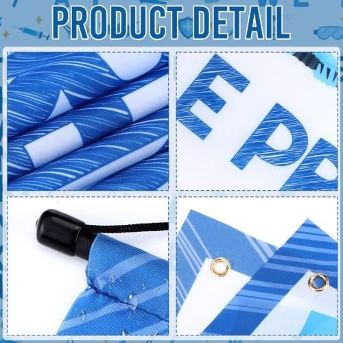 SmoothNovelty 3 Pcs Blue Sterile Processing Week Banner Blue - Image 3