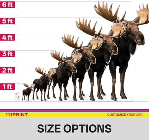 Moose Cardboard Cutout 1FT Life Size, Safari Theme Decoration - Image 2