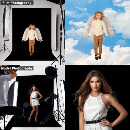 Black Photography Backdrop for Photoshoot, Fabric, 10x20 FT - Image 4