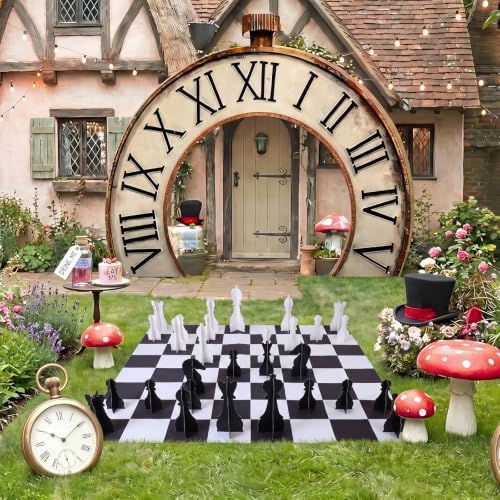 Junkin 13 Pcs Giant Wonderland Chess Set, Wonderland Party Decor - Image 3