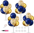 TONIFUL 4 Set Navy Blue Gold Balloons Stand Balloon Centerpieces for Table by TONIFUL