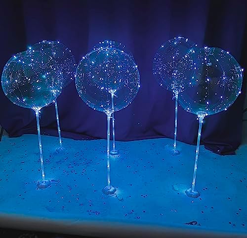 Lightsfever 6PCS LED Light Up Balloons with Sticks, Centerpieces for Party - Image 2