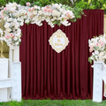 Burgundy Backdrop Curtains 30ftx10ft Christmas Polyester Photo Drapes by SoarDream