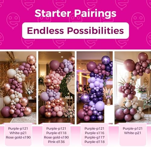 Bezente Dark Purple Latex Party Boho Neutral Balloons 100 Pack 12 inch - Image 4