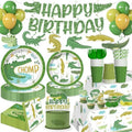 167pcs Alligator Birthday Decorations Tableware Set, for 20 Guests by Yingoto
