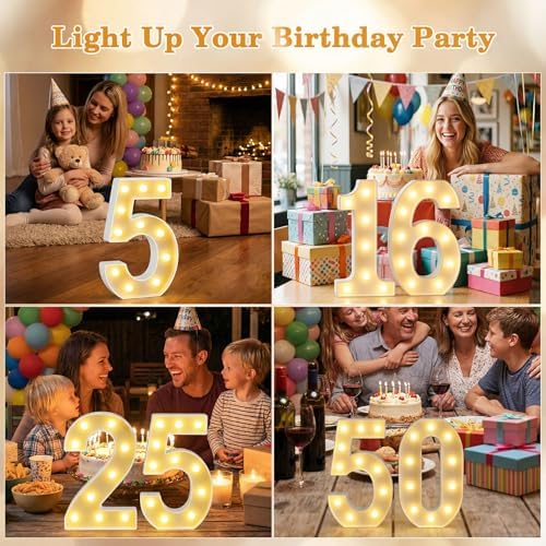 12.6 Inch Marquee Light Up Numbers 7 for Party Decorations - Image 5