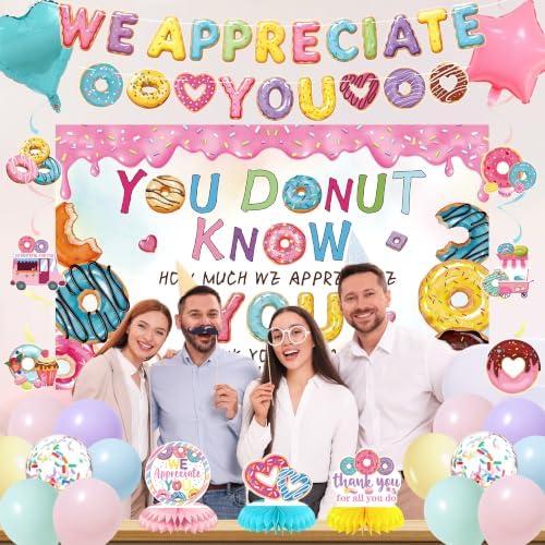 Vlipoeasn You Donut Know How Much We Appreciate You Party Decorations - Image 5