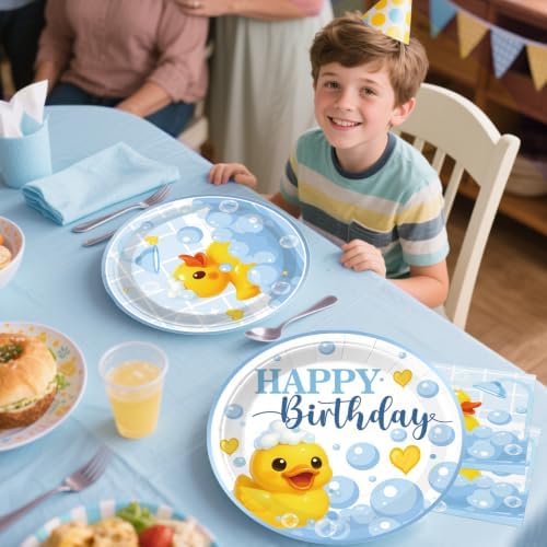 Xynic 218PCS Duck Birthday Decorations, Rubber Duck Party Set Serves 25 - Image 5