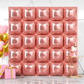 NISOCY 25PCS Rose Gold Square Foil Balloons Wall Backdrop by NISOCY