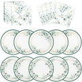 40 Pcs Sage Green Plates and Napkins - Sage Green Party Decorations Tableware Set, Disposable Round Paper Plates Eucalyptus Napkins for Birthday Bridal Wedding Baby Shower Party Supplies, Serves 20 by Litmitfu