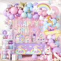 296pcs Unicorn Birthday Decorations for Girl, All-in-One, Set for 25 Guests by cocomigoPartyHome