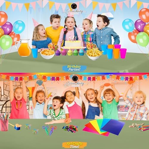 Grandipity Plastic Table Cloth Disposable 12 Pack 54” x 108” Rectangle - Image 4