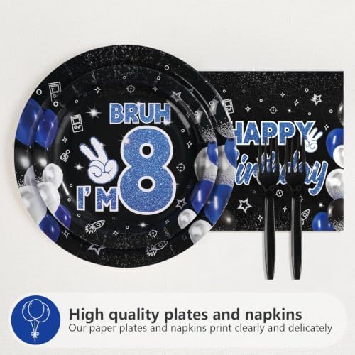 96Pcs 8th Birthday Party Decorations for Boys, Serves 24 - Image 3