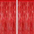 ZATAYE 2 Pack Red Foil Curtain Backdrop Birthday Party Decorations by ZATAYE