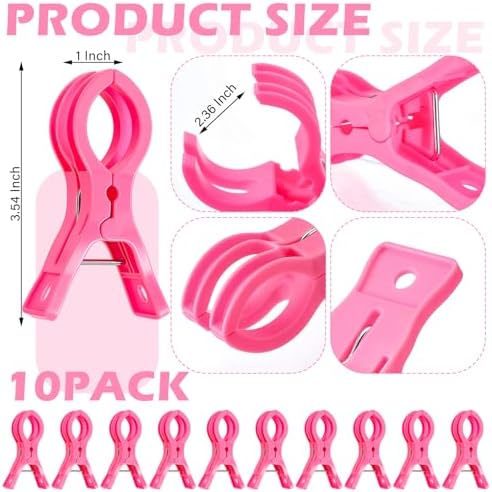 LemonRoad 10 Pack Large Balloon Arch Clips Spring Clamp for Backdrop, Pink - Image 4