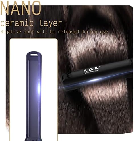 Mini 1/2" Flat Iron, Tourmaline Titanium Hair Straightener for Short Hair - Image 3