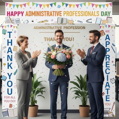 Smoothnovelty 3 Pcs Multicolor Administrative Professional Day Banner - Image 4