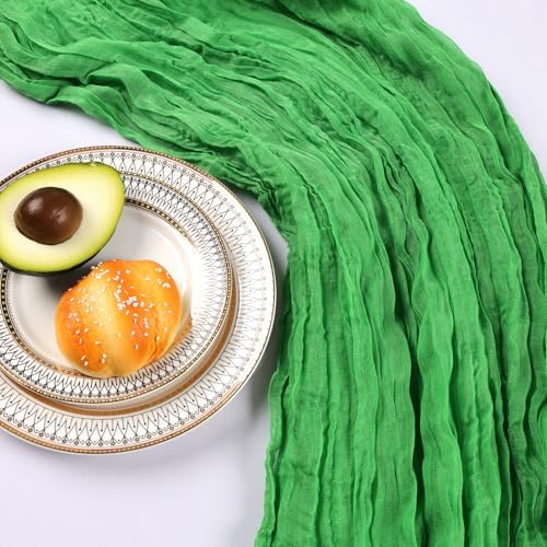 6 Pack 10Ft Green Cheesecloth Table Runner 23 x 120 Inch - Image 5