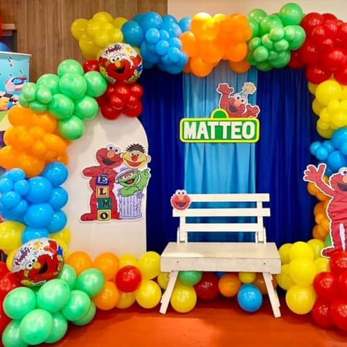 MEBAY Balloons Arch Kit, 146Pcs Matte Rose Red Tender Pink Macaron Green Yellow Latex Balloon Different Sizes 18 12 10 5 Inch for Birthday Baby Bridal Shower Wedding Party Backdrop Decorations - Image 6