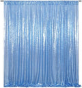 Poise3EHome Baby Blue Sequin Backdrop Curtain,8FT x 10FT Sequin Photography Backdrop Curtain for Party Decoration by Poise3EHome