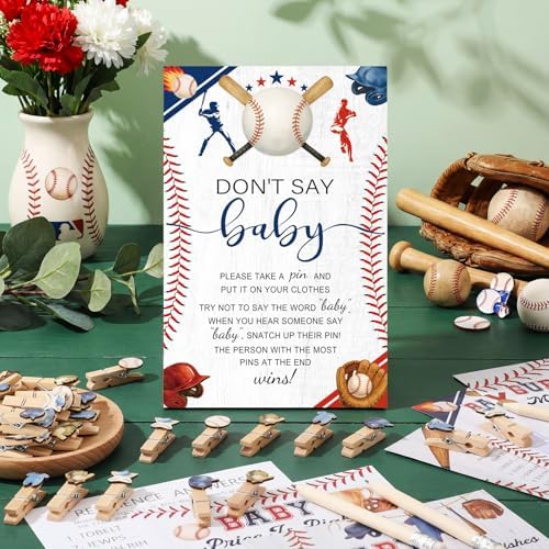 Patelai 321 Pcs Baby Shower Games Supplies, Baseball - Image 2