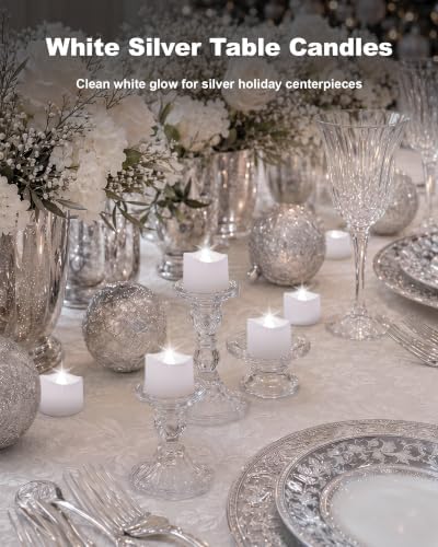 Homemory 48-Pack Novelty Flickering Flameless Tea Light Candles, 200+ Hours - Image 6