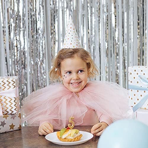 2 Pack Silver Foil Curtain Party Streamers Metallic Tinsel Foil Fringe Photo Booth Backdrop for Birthday Wedding Engagement Baby Shower Bachelorette Christmas Holiday Celebration Party Decorations - Image 2